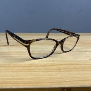 Coach Tortoiseshell Brown Rectangular Glasses